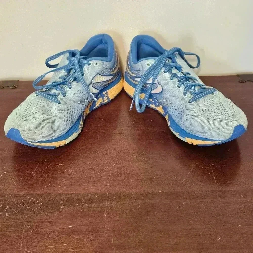 NEWTON Kismet 8 Ladies Running Sneakers | Light Blue, Arctic, Orange | Size 10